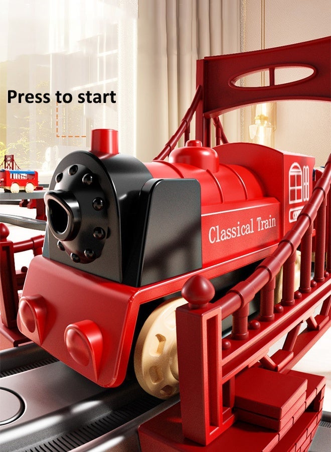 aoduoyaya 110cm electric rail train playset Electric high-speed rail train toys Assemble the rail train set Model train toys Train toys with tracks Birthday present Toys for boys - Image 3